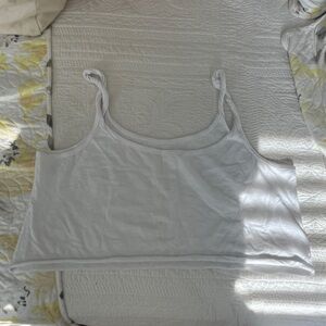 aerie twist strap white tank top
